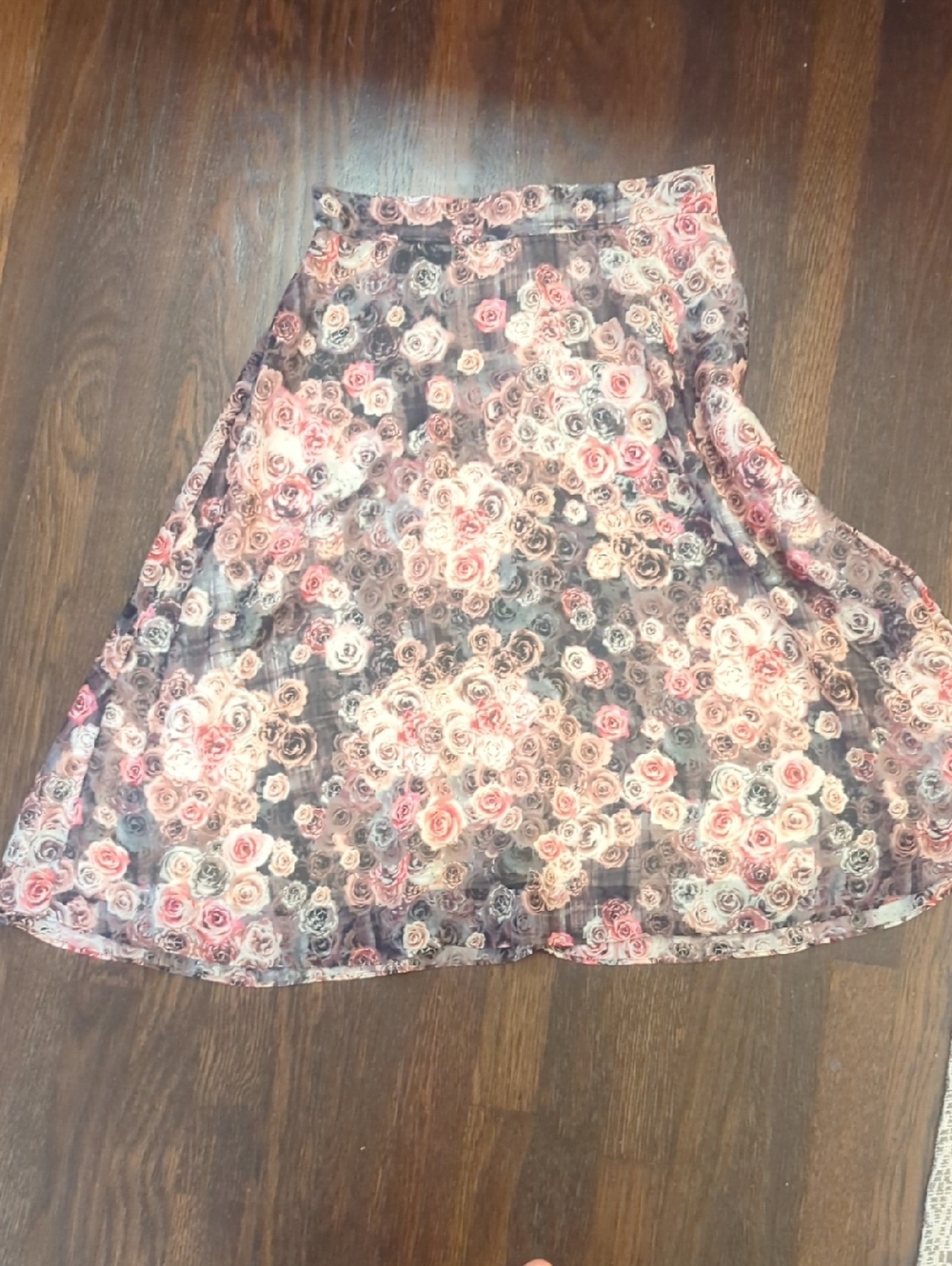 Brooks Brothers Floral A-Line Skirt - Pink and Black